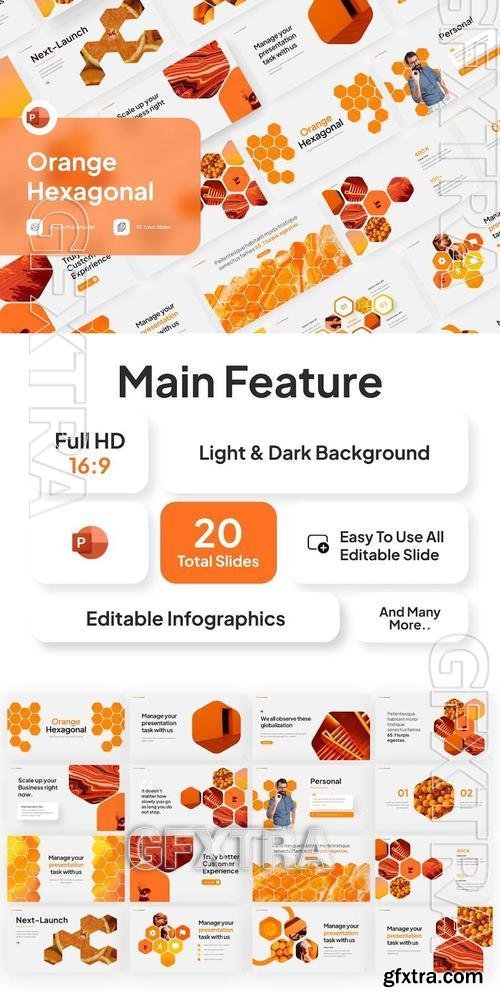 Hexagonal Infographic PowerPoint 2FQEBSU