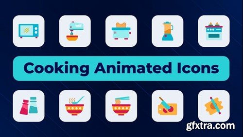 Videohive Cooking Animated Icons 51079186