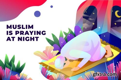 Muslim Praying Vector Collections #1 15xEPS