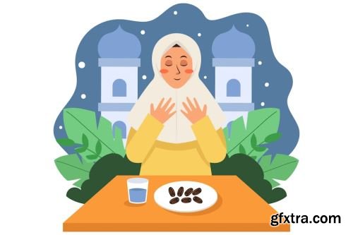 Muslim Praying Vector Collections #1 15xEPS