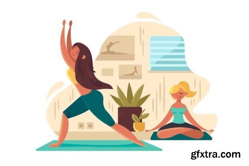 Yoga Vector Collections #1 14xEPS