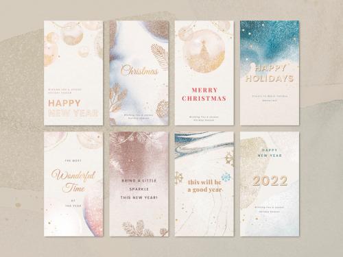 Winter Season Social Media Layout Set - 463689660