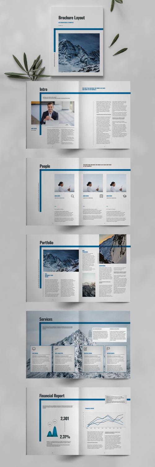 Gray Blue Business Brochure Layout - 463689717