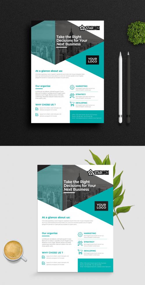 Teal Corporate Business Flyer - 463689800