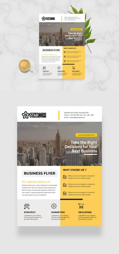 Orange Corporate Business Flyer - 463689804