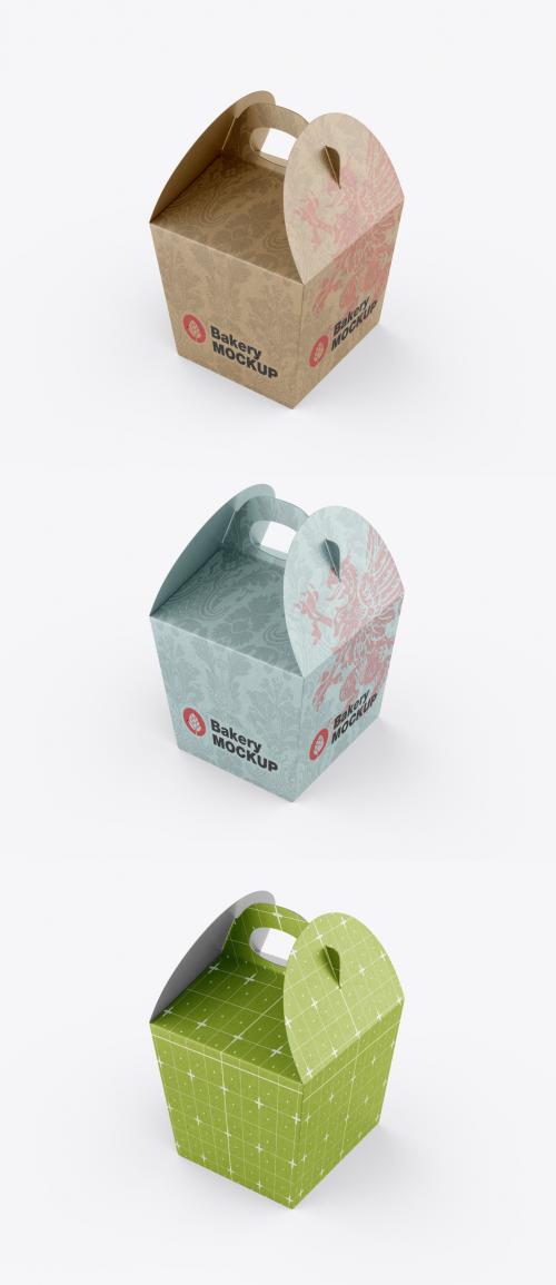 Kraft Box Mockup with Handle - 463916664