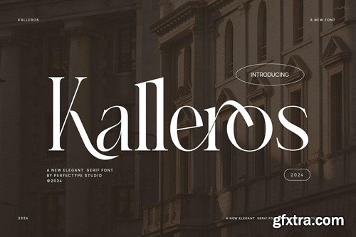Kalleros Elegant Ligature Serif Font Typeface WCKS24D