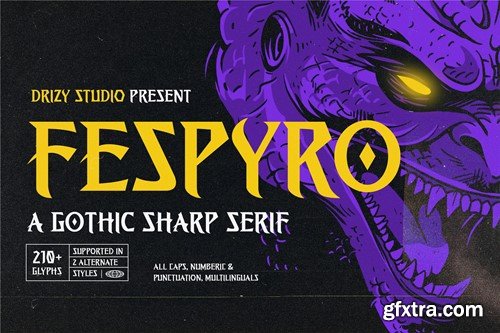 Fespyro - Gothic Sharp Serif Font MJHJKUN