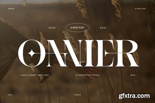 Onnier Elegant Ligature Serif Font Typeface 3RH4F7N