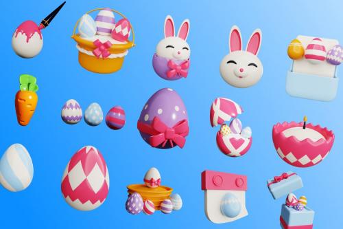 Easter Day 3D Icon Pack