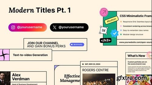 Videohive Modern Titles Pt. 1 51083037
