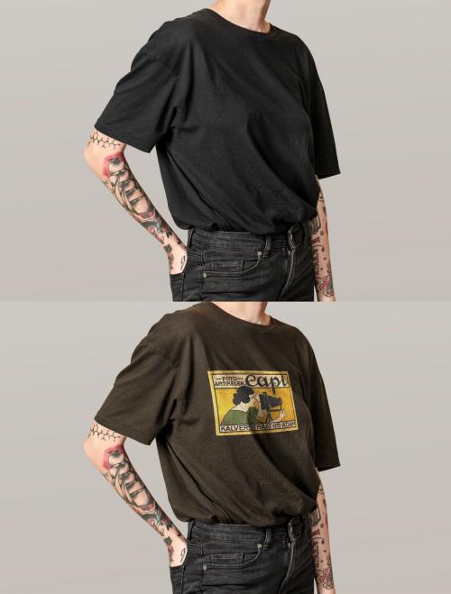 T Shirt Mockup with Logo Design - 463918169