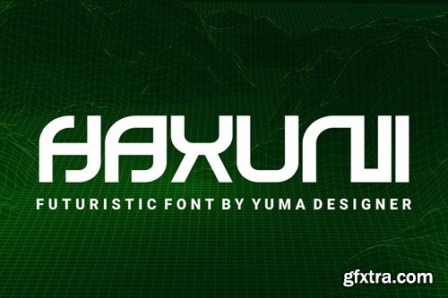 Haxuni - Futuristic Variable Typeface MXNQ5MF