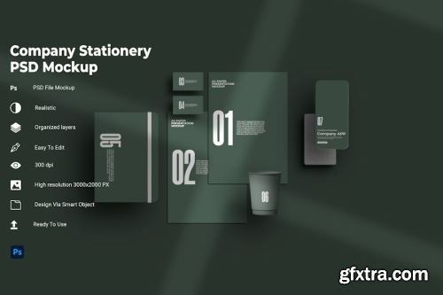 Stationery Branding Mockup Collections 13xPSD