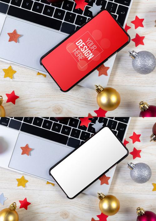 Christmas Smartphone Screen Mockup - 464335722