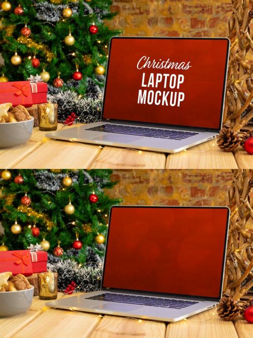 Christmas Laptop Mockup - 464335798