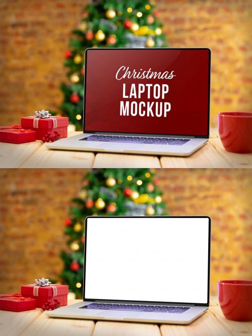 Christmas Laptop Mockup - 464335874