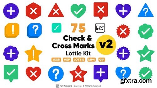 Videohive Check & Cross Marks Lottie Kit Vol.2 51108938