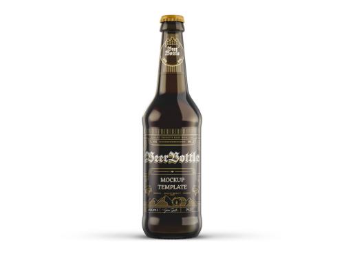 Beer Brown Bottle Mockup - 464337214