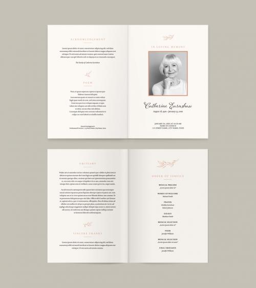 Minimal Funeral Program Layout - 464583899