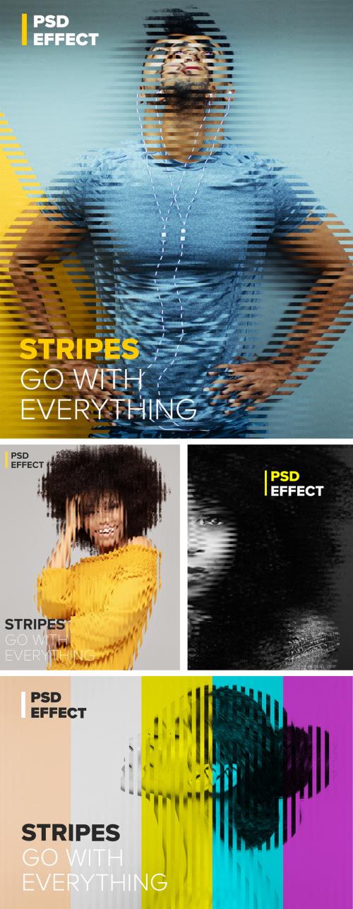 Striped Photo Effect - 465123377