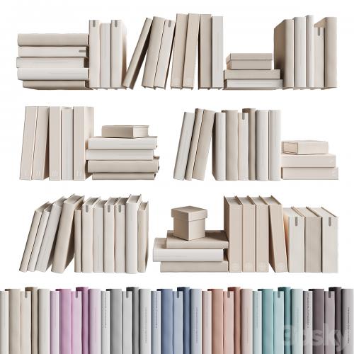 7colors monochrome books set