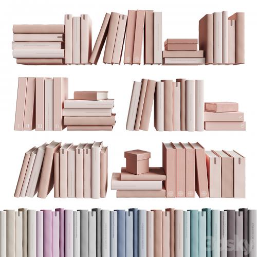 7colors monochrome books set