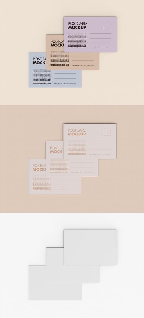 Three Postcard Mockup - 465124345