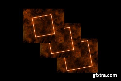 Orange Neon Squares Effect A5L7PYT