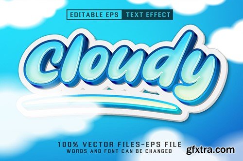 Blue Sky Editable Text Effect JVZBPE9