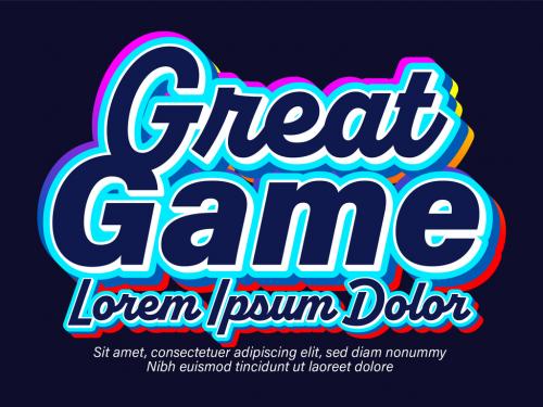 Great Game Dark Vibrant Text Effect - 465397892