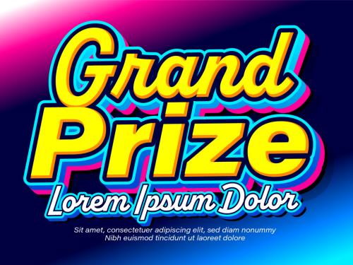 Grand Prize Vibrant Award Text Effect - 465397897