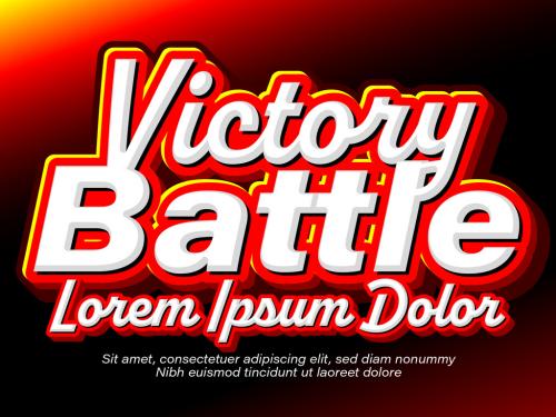 Victory Battle Flaming Red Text Effect - 465397908