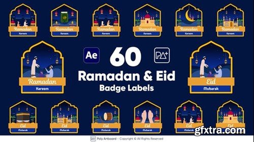 Videohive Ramadan & Eid Badge Labels For After Effects 51141285