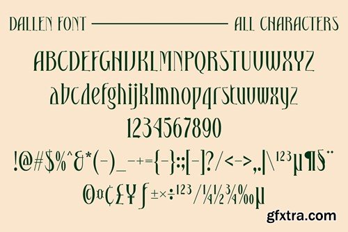 Dallen – Serif Font 6FFED2L