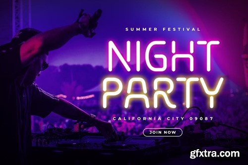 Flare - Neon Light Party Font VAQSRJ7