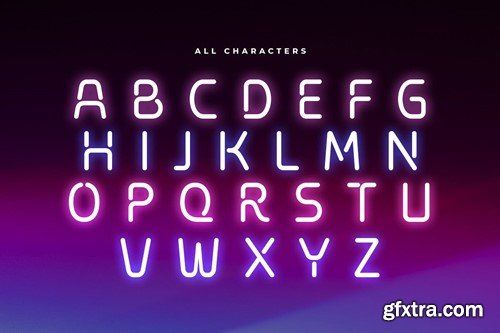 Flare - Neon Light Party Font VAQSRJ7