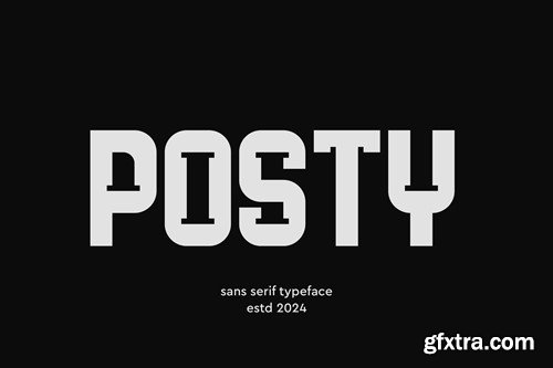 Posty Sans Serif Typeface 686G663