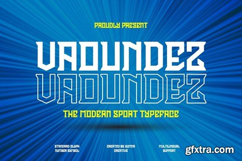 Vaoundez - Modern Sports Font ZYS3HK8