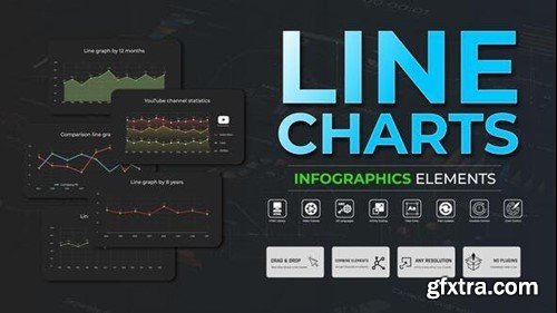 Videohive Infographic - Line Charts 51138190