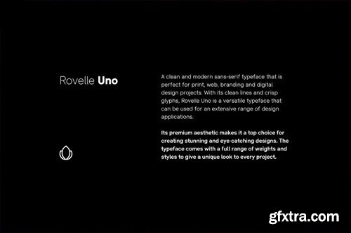 Rovelle Uno - Modern Sans-Serif Font Family 98X8DS2