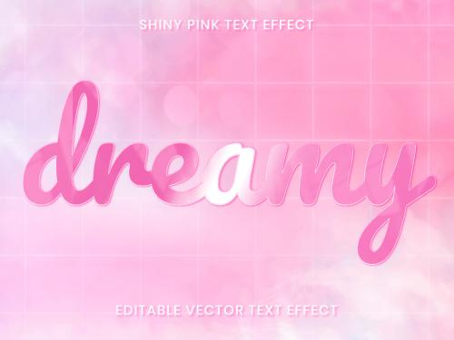 Shiny Pink Text Effect Editable Layout - 465401544