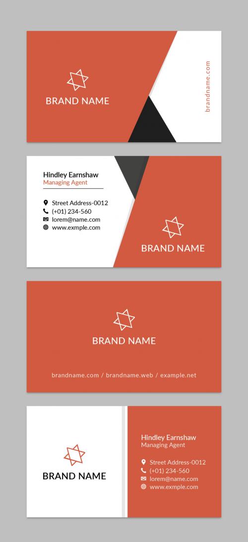 Red Business Card Layout - 465402147