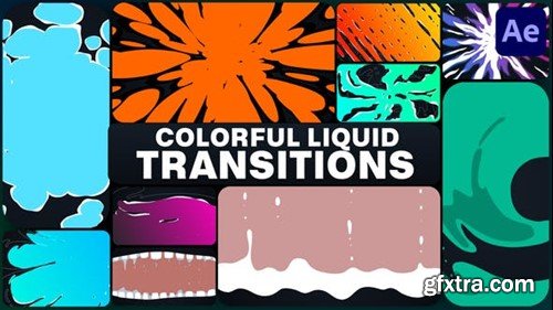 Videohive Colorful Liquid Transitions for After Effects 51137551