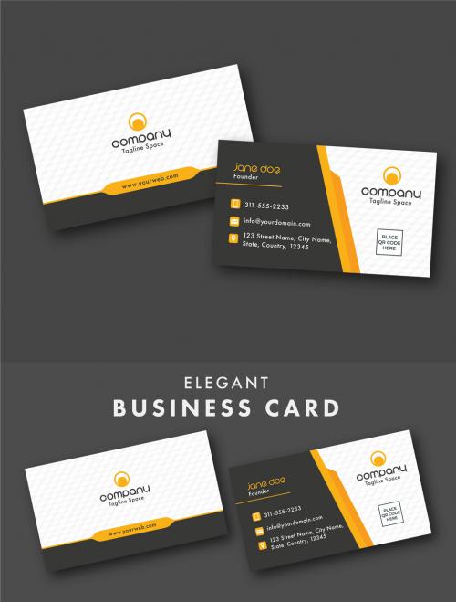 Abstract Business Card Layout - 465640635
