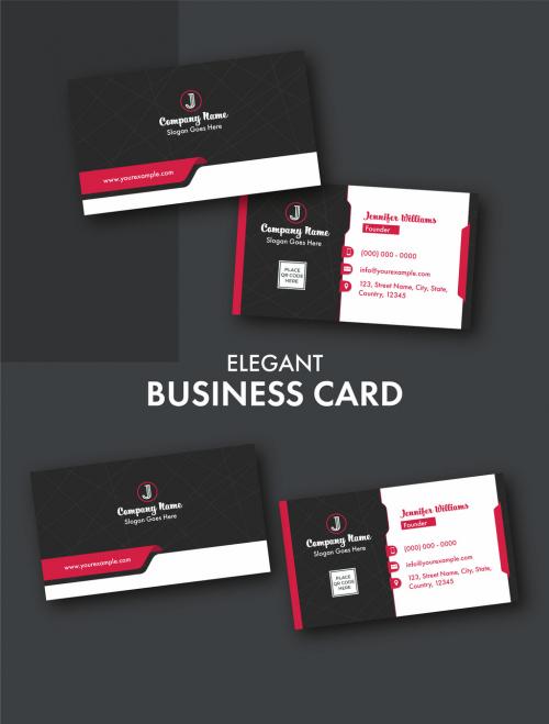 Abstract Business Card Layout - 465640642