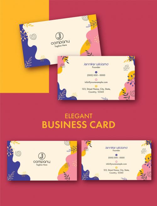 Abstract Business Card Layout - 465640646