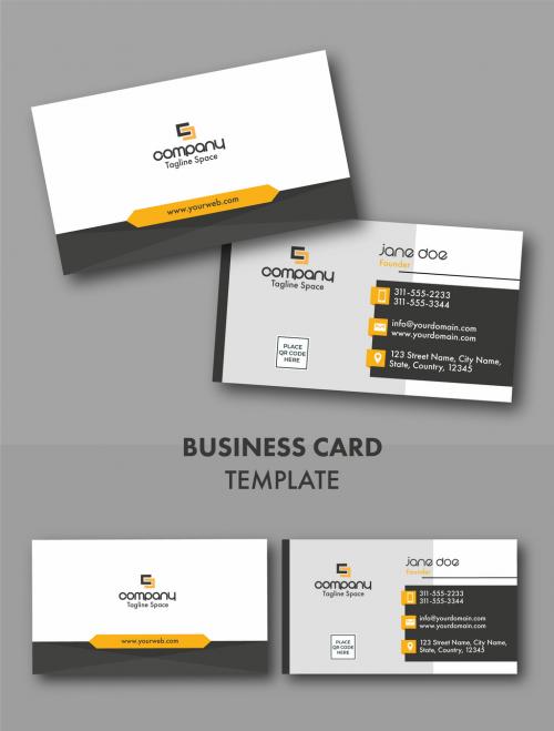 Abstract Business Card Layout - 465640656