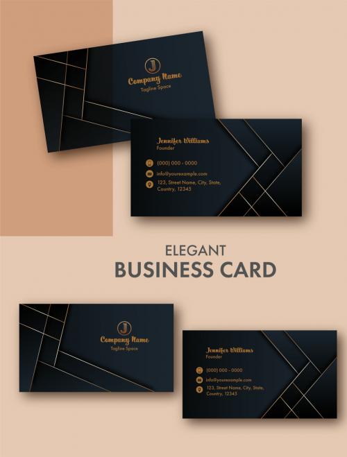 Abstract Business Card Layout - 465640658