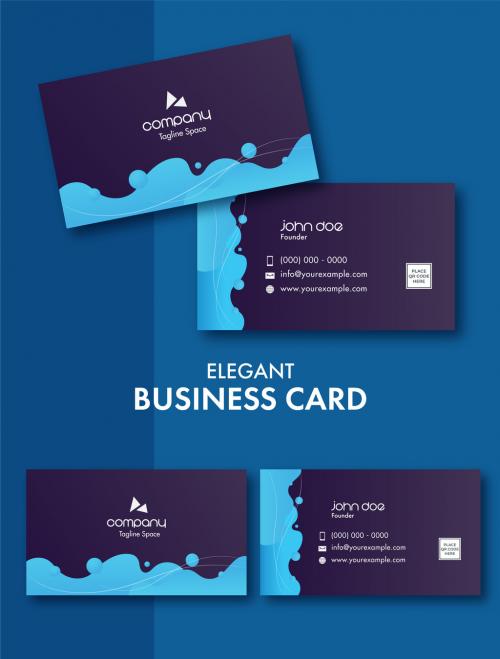 Abstract Business Card Layout - 465640663